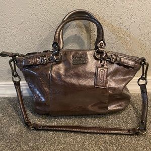 COACH Madison Metallic Leather Sophia Satchel